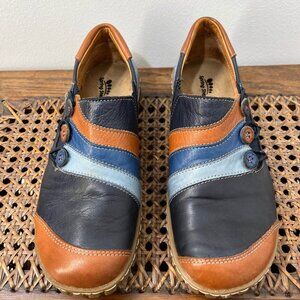 Size 6.5 Spring Step Premium Leather Neeta Slip On Comfort Round Toe Cognac Flat